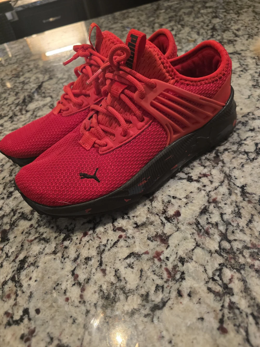 Puma Red Athletic Sneakers Boys Shoes